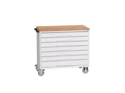 gereedschapswagen 980x1050x600mm multiplexblad 7 laden RAL7035