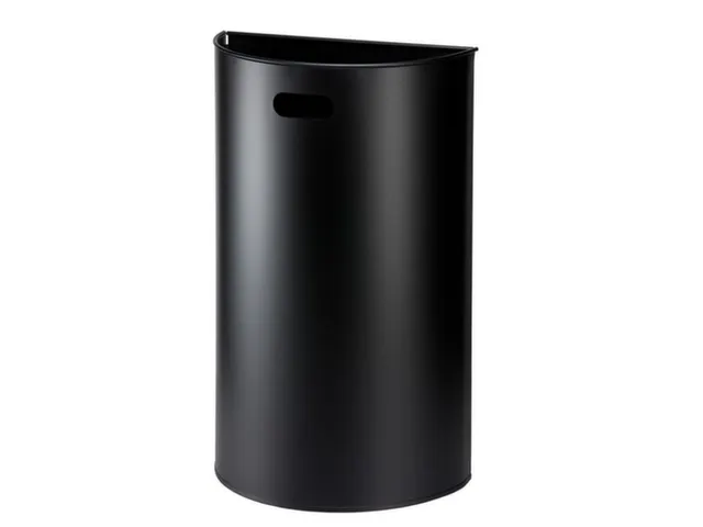 afvalbak,40l,HxBxD 647x395x195mm,wandmontage,romp staal zwart