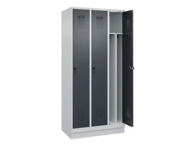 locker voor scheiding van kleding,HxBxD 1950x900x500mm,3vak