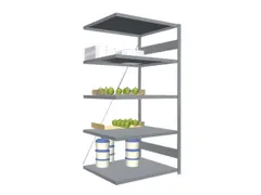 Rvs Inhaakstelling Aanbouw 2000x1010x835mm 5 Legborden Vaklast 200kg