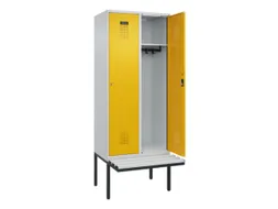 locker met bank,HxBxD 2120x800x815mm,2vak,vak B 400mm,cilinderslot