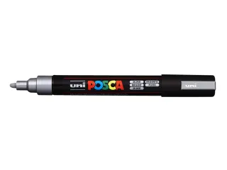 Verfstift Posca PC5M Medium Punt 1,8-2,5mm Zilver - 1