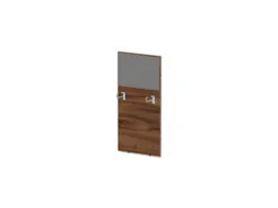 baliepaneel bureau aanbouw links NP-tiepolo nut BN8078-grijs 600mm