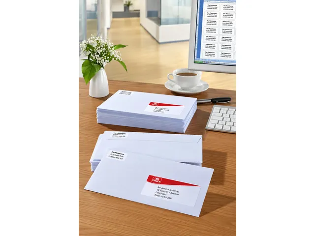 inkjetetiket Avery 63,5x33,9mm wit 100 vel 24 etiketten per vel