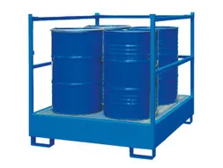 Opvangbak 4x 200l 220l 1320x 1410x 1290mm Leuning 3-Zijdig