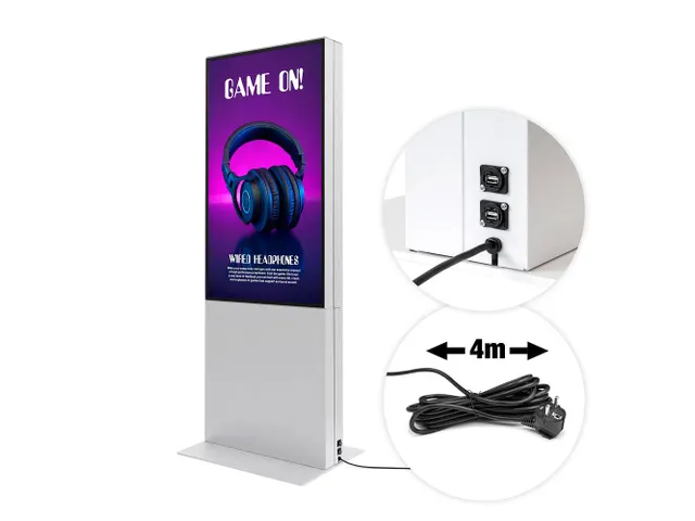 Digitale Totem Smart Line Dubbelzijdig Wit 43 inch Samsung schermen