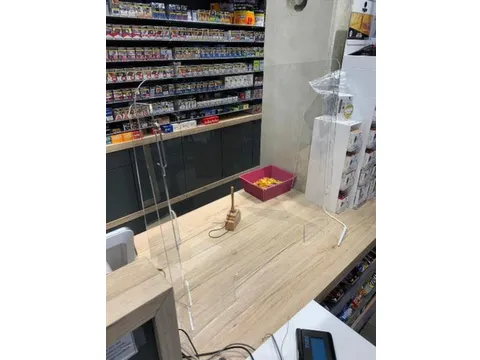 anti-speekselscherm,plexiglas,glashelder,HxBxD 700x600x200mm