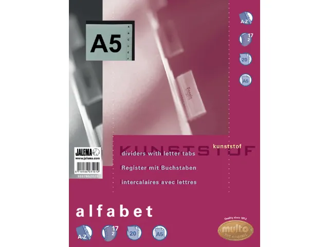 Tabbladen Multo 7052020 A5 17-Gaats Pp A-z Grijs