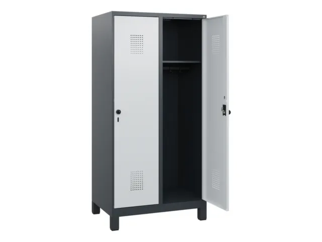 schoollocker,HxBxD 1630x800x500mm,2vak,vak B 400mm,draaigrendel,voeten