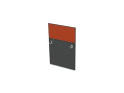 baliepaneel bureau aanbouw rechts MS-donkergrijs BN3012-oranje 800mm