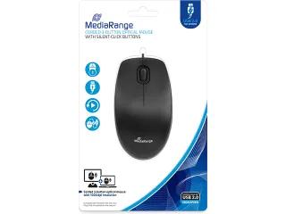 MROS212 Optische muis 3 knoppen silent-click bedraad Zwart - 4