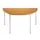 Tafel Halfrond 120x60 Cm Frame Aluminium Blad Kersenhout