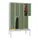 banklocker,dubbeldeks,HxBxD 2150x1200x800mm,RAL7035,front RAL6011