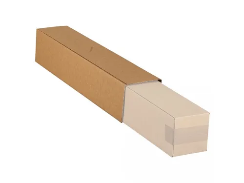Vierkante koker IEZZY 750x126x126mm bruin deksel