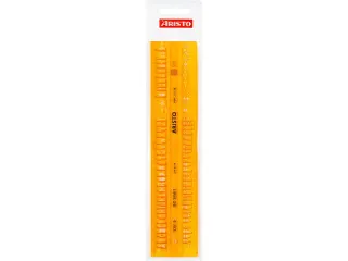 Lettersjabloon Aristo 5mm H-profiel schriftvorm B recht - 2