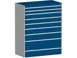 ladekast HxBxD 1600x1300x650mm 9laden zware lasten RAL7035 RAL5010