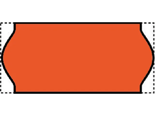 Prijsetiket 12x26mm Sato Samark permanent fluor rood 1500 stuks