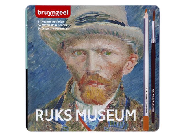 Kleurpotloden Bruynzeel aquarel Van Gogh blik à 24 stuks assorti | ArtSupplyShop.nl