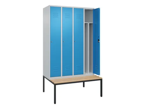 locker voor scheiding van kleding,HxBxD 2120x1200x815mm,4vak