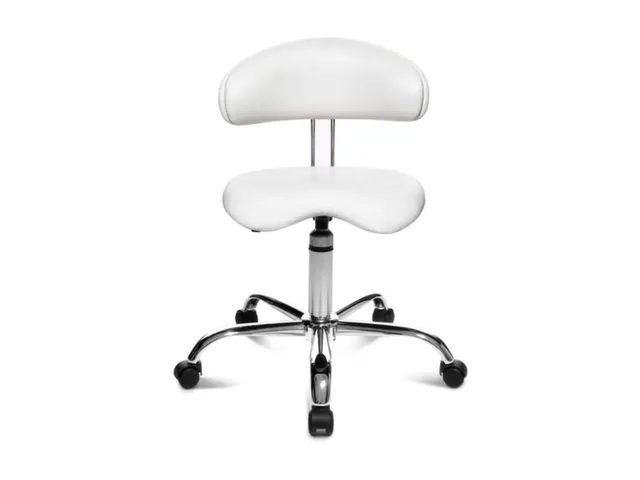 siège d'atelier pivotant,assise blanc,assise HxlxP 430-510x440x400mm