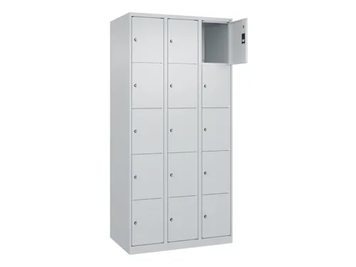 lockerkast,HxBxD 1850x900x500mm,3x5vakken,vak B 300mm,cil.-slot