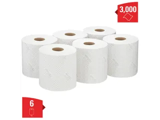 Poetsrol WypAll L10 1-laags 18,3cmx190m 500vel wit 7406 - 3