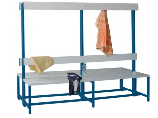 dubbele zitbank,HxLxD 1600x2000x770mm,onderstel RAL5010 - 2