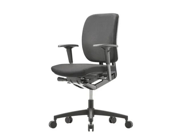 Siège De Bureau Pivotant Noir Mécanisme Synchrone