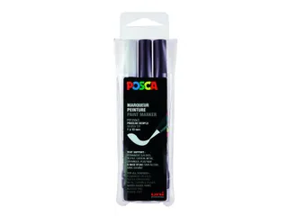 Paintmarker Uni POSCA PCF350 Brush 1-10mm assorti set à 3 stuks - 1