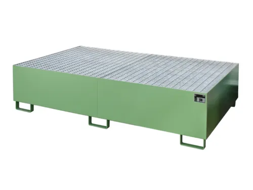 stellingopvangbak,opvangvol. 1000l,HxBxD 505x2150x1300mm,m. rooster