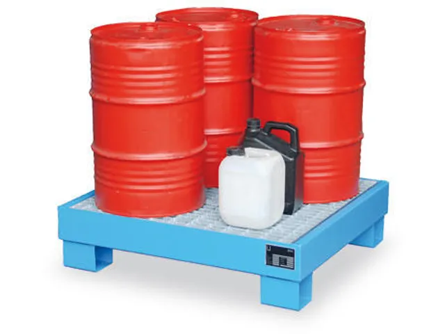 Bac de rétention acier HxlxP 290x800x500mm capacité 65l sans cailleb