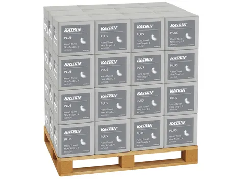 Handdoek Katrin 61600 Plus w-vouw 3-laags 25x90 vel wit Pallet