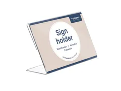 Kaarthouder Europel L-standaard 90x60mm liggend acryl