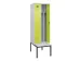 locker met bank,voor scheiding van kleding,HxBxD 2120x600x815mm,2vak
