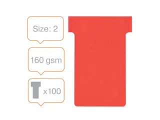 Planbord T-kaart Nobo nr 2 48mm rood - 5
