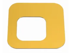 Oplegdeksel,V. Afvalbak 1X60L,Vierkant,1Opening,Staal,Geel