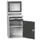 pc-kast monitorvak 1650x650x550mm toetsenbordblad RAL7035+RAL7016