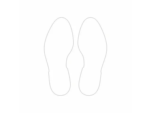 plaksymbool,voet,markering HxB 297x110mm,wit