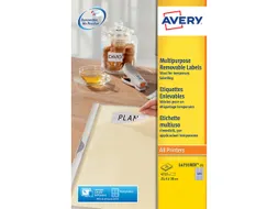 etiket Avery ILK 25,4x10mm wit NP 25 vel 189 etiketten per vel