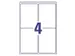 Etiket Avery L7169B-100 99.1x139mm blockout 400 stuks