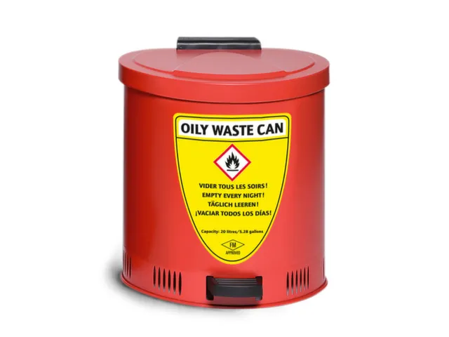 récipient de collecte de chiffons acier 20l HxlxP 429x385x382mm