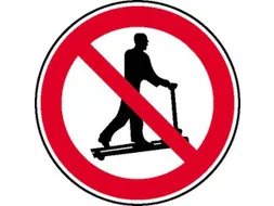 verbodsbord,Met vorkhefwagen rijden verboden,PVC,Ø 50mm