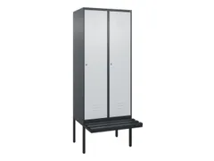 locker voor scheiding van kleding,HxBxD 2120x800x815mm,2vak