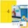 HERMA 4396 Gekleurde etiketten A4 105x148mm Geel 400 stuks