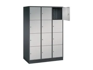 grootvolume-lockersysteem,HxBxD 1950x1220x600mm,3x4vakken,cil.-slot - 1