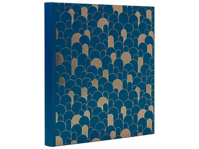 Fotoalbum Exacompta 29x32cm 60 zwarte pagina's Néo Déco blauw