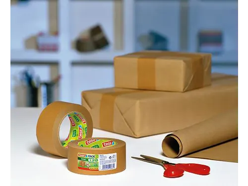 Verpakkingstape Tesapack papier ecoLogo 38mmx25m Bruin