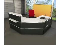 Balie Compleet 2350x 2500mm Met 2 Hoeken Tassenplank Front Antraciet