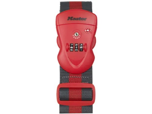 Kofferriem MasterLock TSA rood/zwart