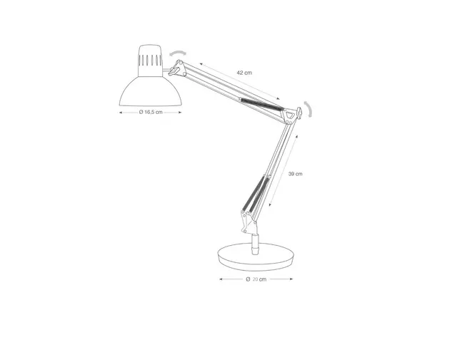 bureaulamp Archifluoch zilver 7 W